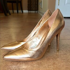 Rose gold heels by Michael Kors